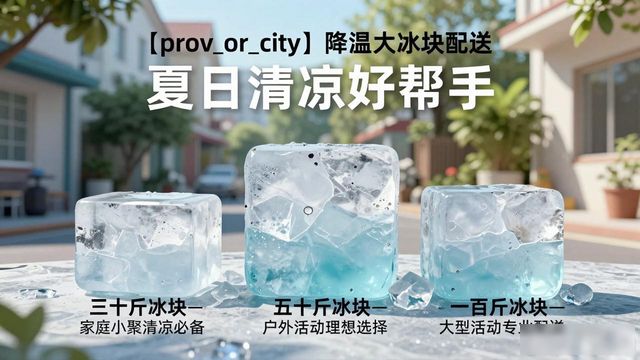 河北降温大冰块配送_海鲜排档降温解决方案_高温天气大冰块配送